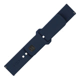 Fixed Silicone Sporty Strap Set With Quick Release 20mm For Smartwatch, Blue