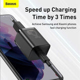 EAN 6953156206021 - Baseus TZCCSUP-L01 cargador de dispositivo móvil Smartphone Negro Corriente alterna, USB Carga rápida Int imagen 7