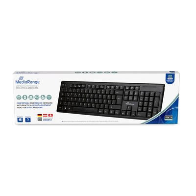 Mediarange Mros111 Teclado Rf Inalámbrico Qwertz Negro