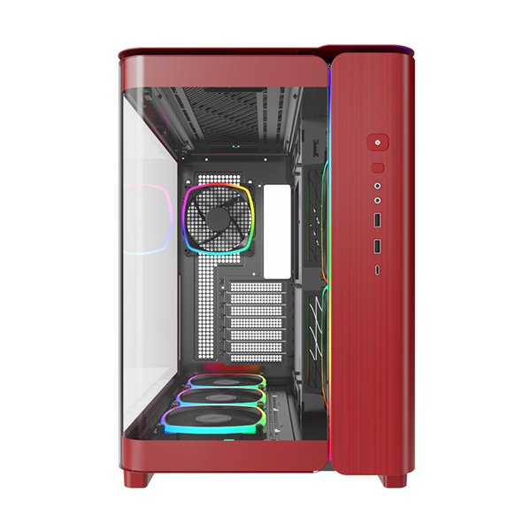 Caja Montech King Pro 95, Roja, Vidrio Templado X 2 King95pror
