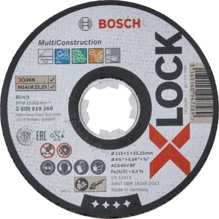 Bosch Disco De Corte X-Lock Rapido Multi Material 115 Mm 2608619268
