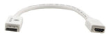 Kramer Cable Adaptador Displayport Macho / Hdmi Hembra. (Solo Displayport Compatible), No Convierte  Kramer Electronics Dp - Hdmi 0.3m, 0,3 M, Displayport, Hdmi, Blanco, Macho/Hembra