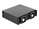 Delock 47235 Panel Bahía Disco Duro 13,3 Cm (5.25") Bandeja Para Disco Duro Negro, Bastidor De Instalación Negro, 13,3 Cm (5.25"), Bandeja Para Disco Duro, Nvme, 2.5", Negro, Aluminio