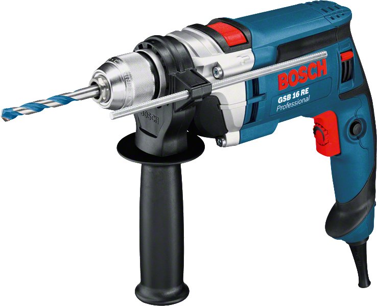 Bosch Professional Taladro De Impacto Gsb 16 Re Professional Azul/Negro, 750 W, Maletín 060114e500