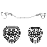 Ev Charging Cable Assembly  Type2, 1 - Ph., 250vac