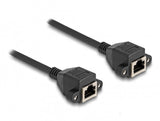Delock 80197 Cable De Extensión Rj50 Hembra A Hembra S/Ftp 0,25 M Negro