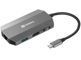 EAN 5705730136337 - Sandberg 136-33 base para portátil y replicador de puertos Alámbrico USB 3.2 Gen 1 (3.1 Gen 1) Type-C Gri imagen 1