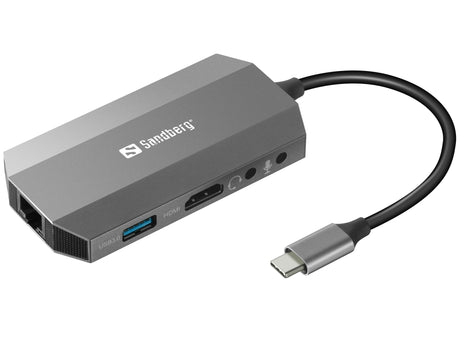 EAN 5705730136337 - Sandberg 136-33 base para portátil y replicador de puertos Alámbrico USB 3.2 Gen 1 (3.1 Gen 1) Type-C Gri imagen 1