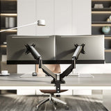 Aisens Soporte De Mesa Eco Contrapeso Giratorio E Inclinable Para Monitor/Tv 9kg (3 Pivotes, 2 Brazos) De 17-32, Negro