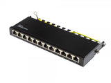 Good Connections Patchpanel Cat.6 12-Port 0,5 He Schwarz