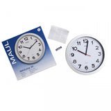 Maul 9053195 Reloj De Mesa O Pared Reloj De Cuarzo Círculo Plata, Blanco