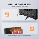 Adsa-M2c44 Stacja Dokujaca Usb4 Dla 4x M.2 Nvme Ssd Z Funkcja Klonowania Dysków Bez Komputera