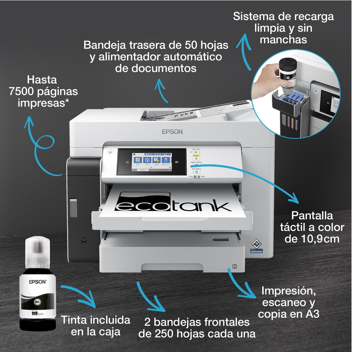 EAN 8715946690360 - Epson EcoTank ET-M16680 Inyección de tinta A3 4800 x 1200 DPI Wifi imagen 14