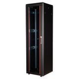 Roline 19-Zoll Netzwerkschrank Pro 42 He, 600x600 Bxt Glastr Schwarz