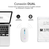 EAN 8436586742034 - SUBBLIM SUBMO-LDFLAT2 ratón Oficina Ambidextro RF Wireless + Bluetooth + USB Type-A Óptico 1600 DPI imagen 2