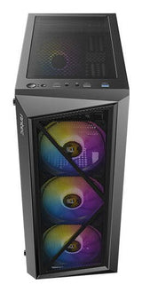 Caja Semitorre Atx Antec Ax67 Rgb Con Panel De Cristal (Negro)