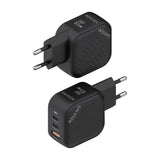 Aisens Cargador Gan 65w - 2xusb-C Pd3.0 Qc4.0 - 1xusb-A Qc3.0 Negro
