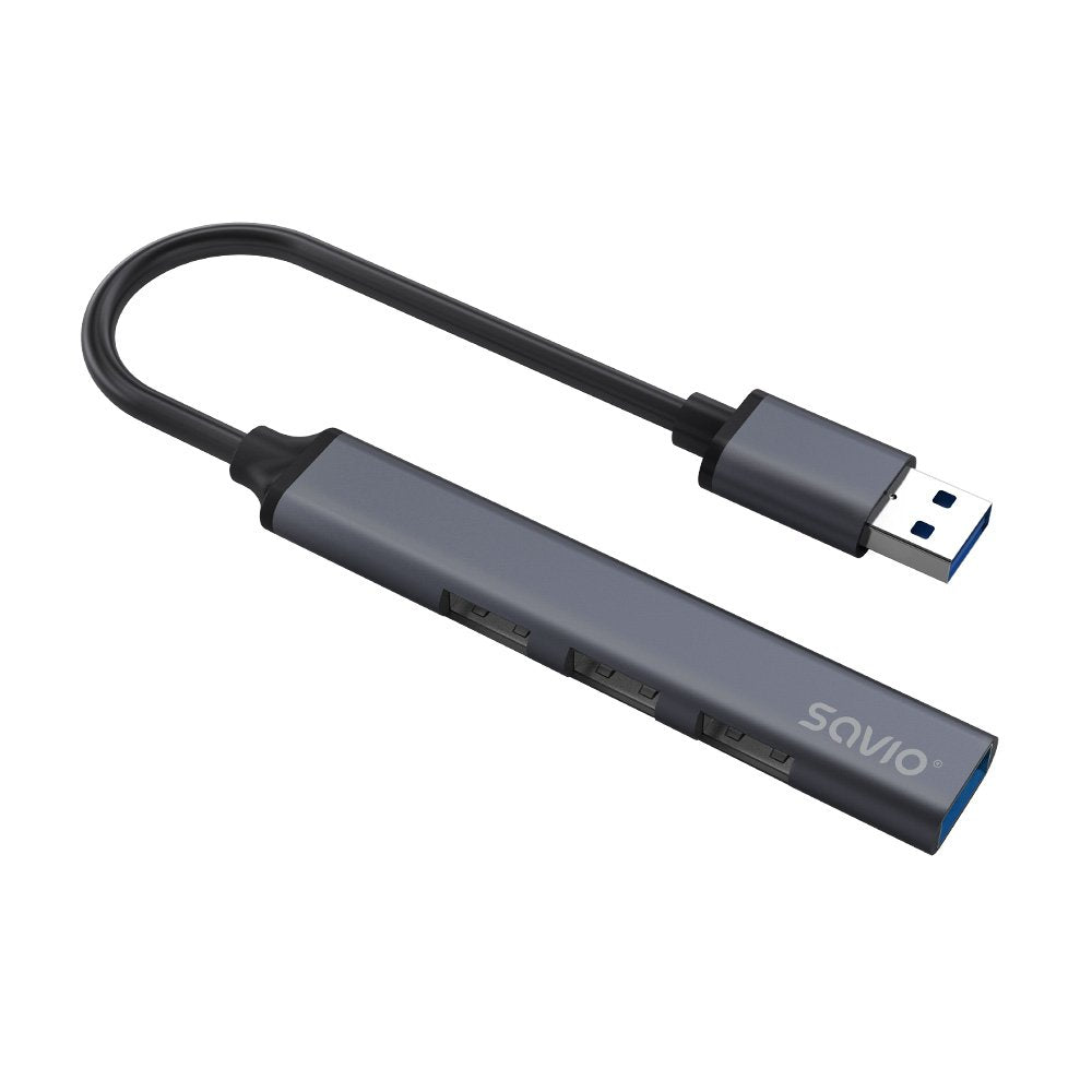 Concentrador Usb-A Savio Ak-70 - 3 × Usb-A 2.0, 1 × Usb-A 3.1 Gen 1, 4 En 1, 5 Gbps