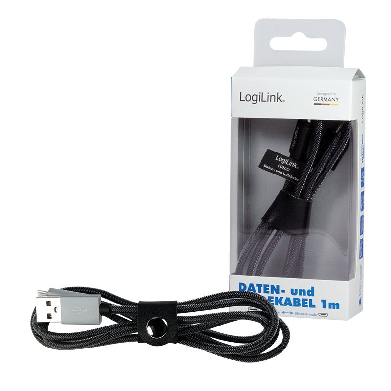 Logilink Cu0132 Cable Usb 1 M 2.0 Usb A Micro-Usb A Gris