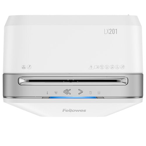 Destructora Fellowes Lx201 Blanca Corte En Partículas 2*12mm Papelera Capacidad 22l Seguridad P-5 Destruye Grapas/T.Credito/Clips