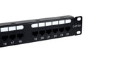 Phasak Panel De Transferencia Utp 19" Cat. 6a Dual 24 Puertos 1u Negro
