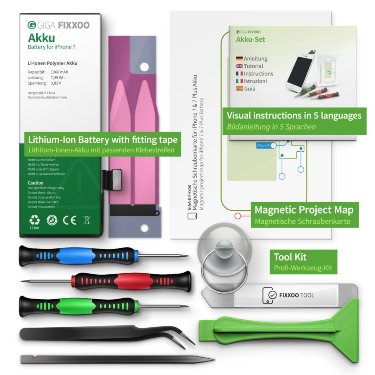 Kit De Reparación De Batería Giga Fixxoo Iphone 7