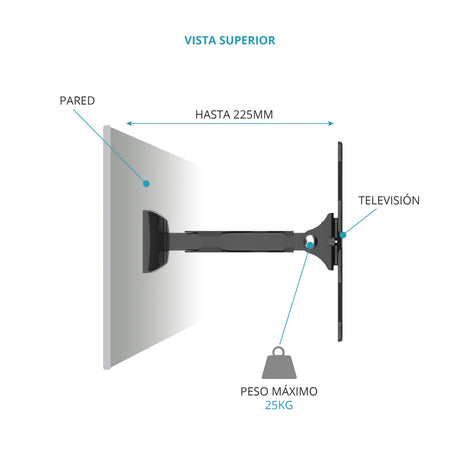 EAN 8436034260813 - TM Electron TMSLC282 soporte para TV 114,3 cm (45") Negro imagen 3