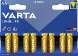 Varta Batería Longlife Mignon, Aa, Lr06, 1.5v Blister*8