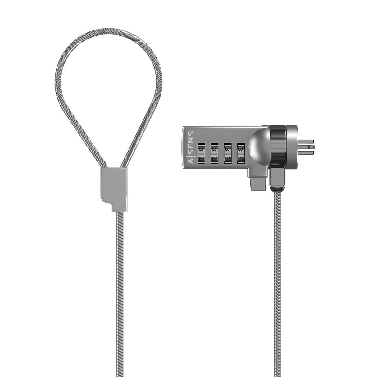 Aisens Cable Con Cerradura De Combinacion Para Ordenador, Monitor, Portatil - 1.50m