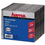 Hama Cd Slim Box, Black, Pack Of 25 Pcs 1 Discos Negro
