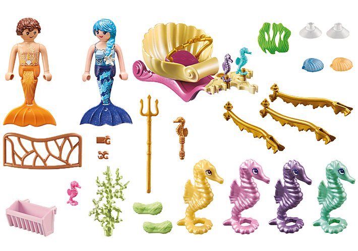 Playmobil 71500 Princesa Mágica Criaturas Marinas Con Carro De Caballito De Mar