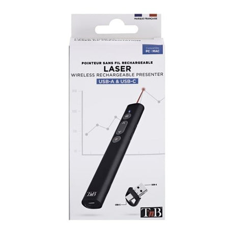 EAN 3303170114001 - T'nB LASEREMOTE2 apuntador inalámbricos Negro imagen 3