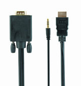 EAN 8716309098021 - Gembird A-HDMI-VGA-03-6 adaptador de cable de vídeo 1,8 m HDMI tipo A (Estándar) VGA (D-Sub) + 3,5mm Negr imagen 1