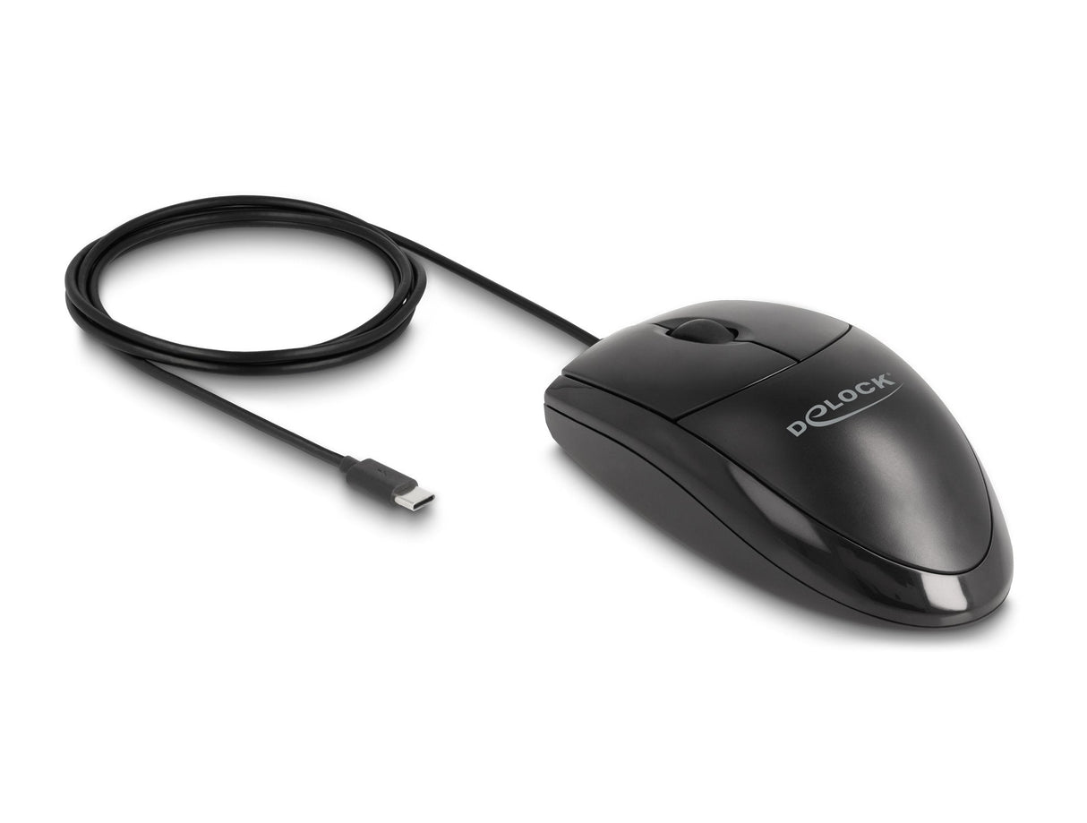 Delock 12114 Ratón Usb Type-C Óptico - Silencioso