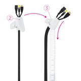 Nanocable Organizador De Cables Flexible 25mm - Longitud 3m - Blanco