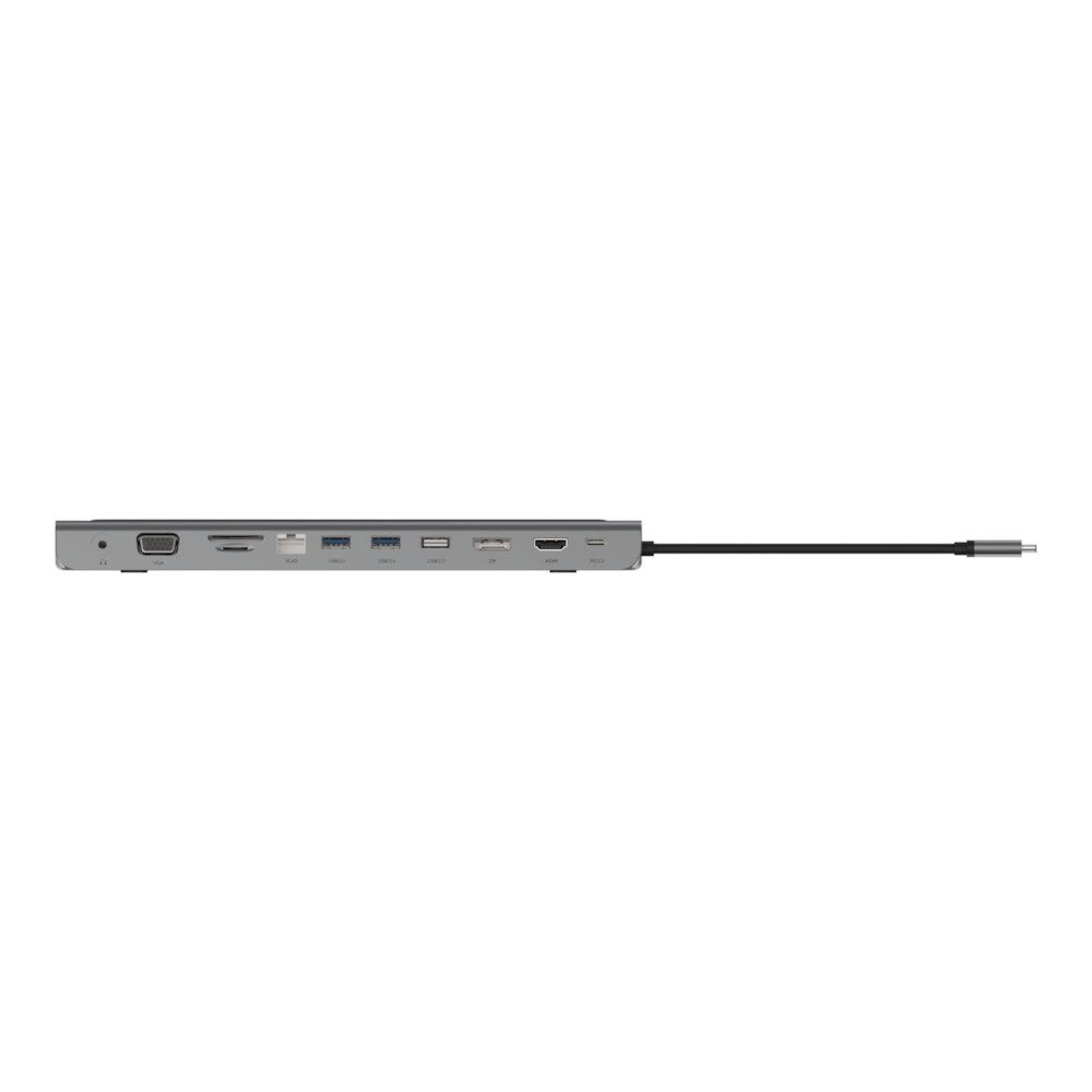 Base Dock Belkin Inc004btsgy Multipuerto Usb-C A Hdmi, Displaypor, Vga, Usb-A, Usb-C, Ethernet, Jack 3,5 Mm Color Gris