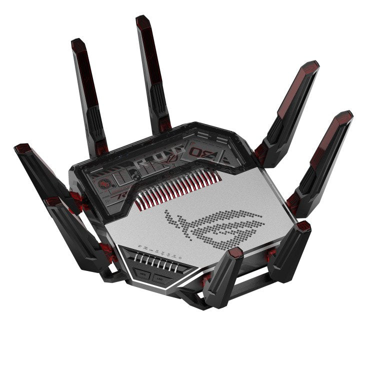 Asus Rog Rapture Gt-Bn98, Wi-Fi 8 (802.11bn), Quad-Band (2.4 Ghz / 5 Ghz-1 / 5 Ghz-2 / 6 Ghz), Ethernet/Lan, Negro, Blanco, Tabletop-Router