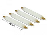 Delock Abstandshalter M2.5 X M3, Sechskant, Aussen / Aussen, 42 Mm Natur 4 Piezas