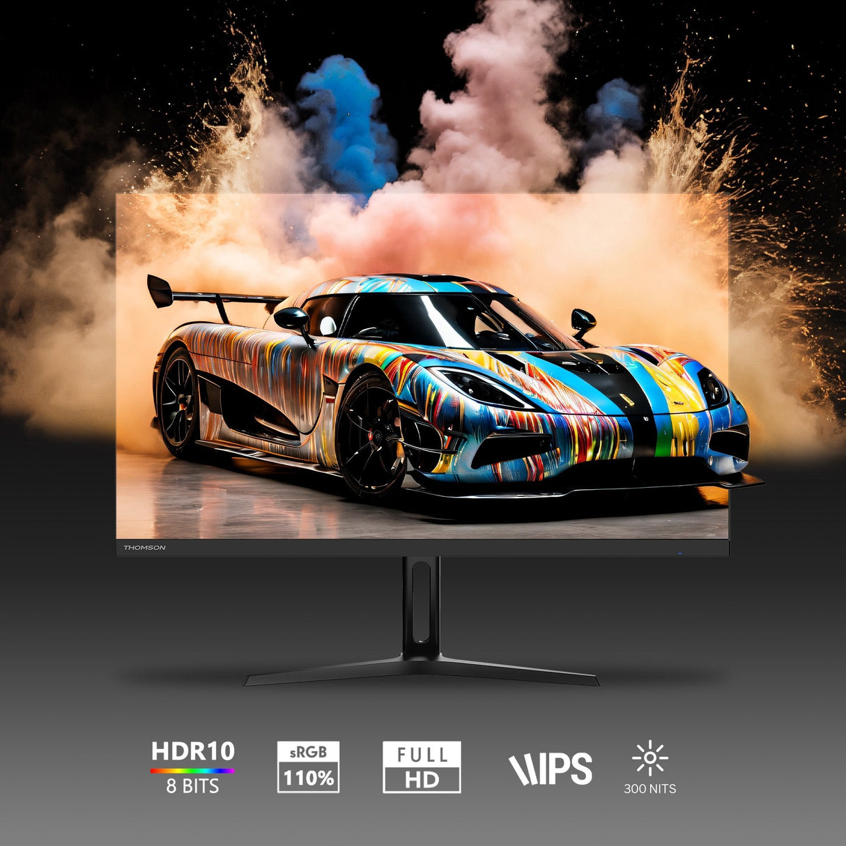 Monitor Thomson Gaming 24"Fhd 1920x1080 180hz 1ms 2*Hdmi/1*Dp Negro