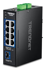 Trendnet 9-Port Indumrial 2.5g Din-Rail Switch With 10g Sfp