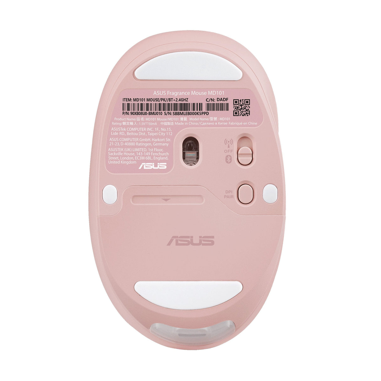 EAN 4711387793398 - ASUS Fragrance Mouse MD101 ratón Hogar Ambidextro RF Wireless + Bluetooth Óptico 2400 DPI imagen 5