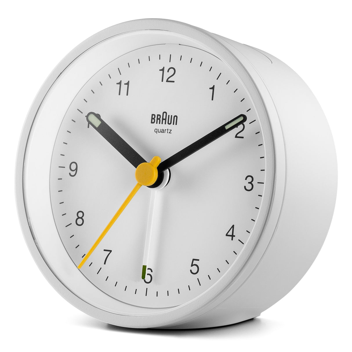 Braun Bc12w Klassischer Analoger Wecker Schlummerfunktion Y Licht, Blanco