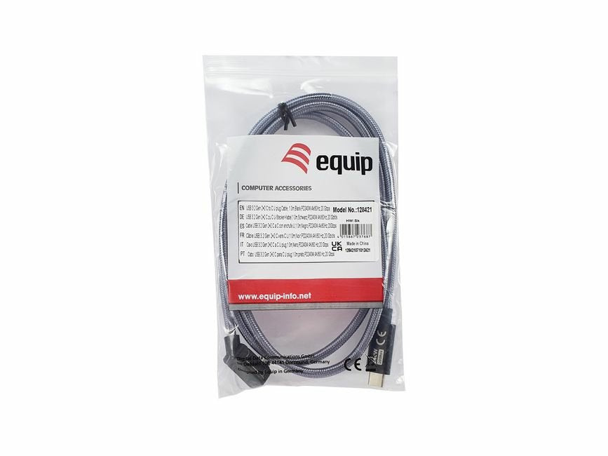 Cable Equip Usb-C 3.0 -> Usb-C M M 1.00m 20gbps Negro