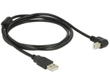 Delock Cable Usb 2.0 A Stecker > Usb 2.0 B Stecker 90 G Gewinkelt Unten 1.5 M Schwarz