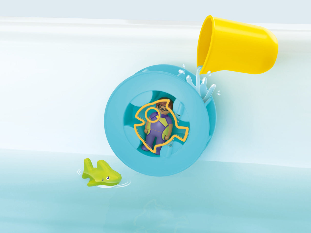 Playmobil 71688 Junior Aqua: Bañera De Hidromasaje De Agua Con Tiburón Bebé  71688