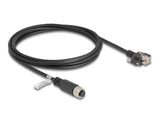 Delock M12 Cable A-Kodiert 8 Pin Hembra A Rj45 Macho Cat.5e Ftp 2 M Negro