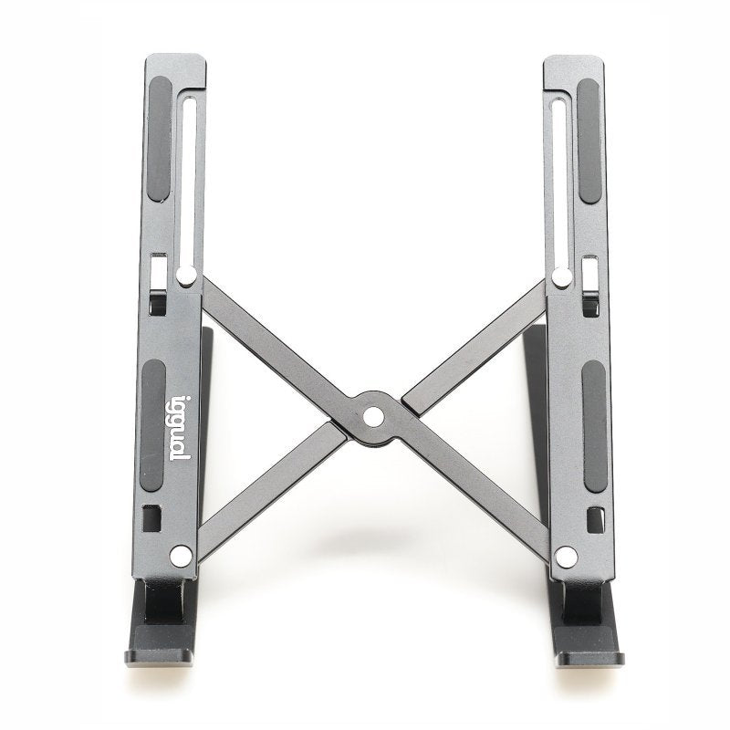Iggual Soporte Portátil Plegable Aluminio Negro 17
