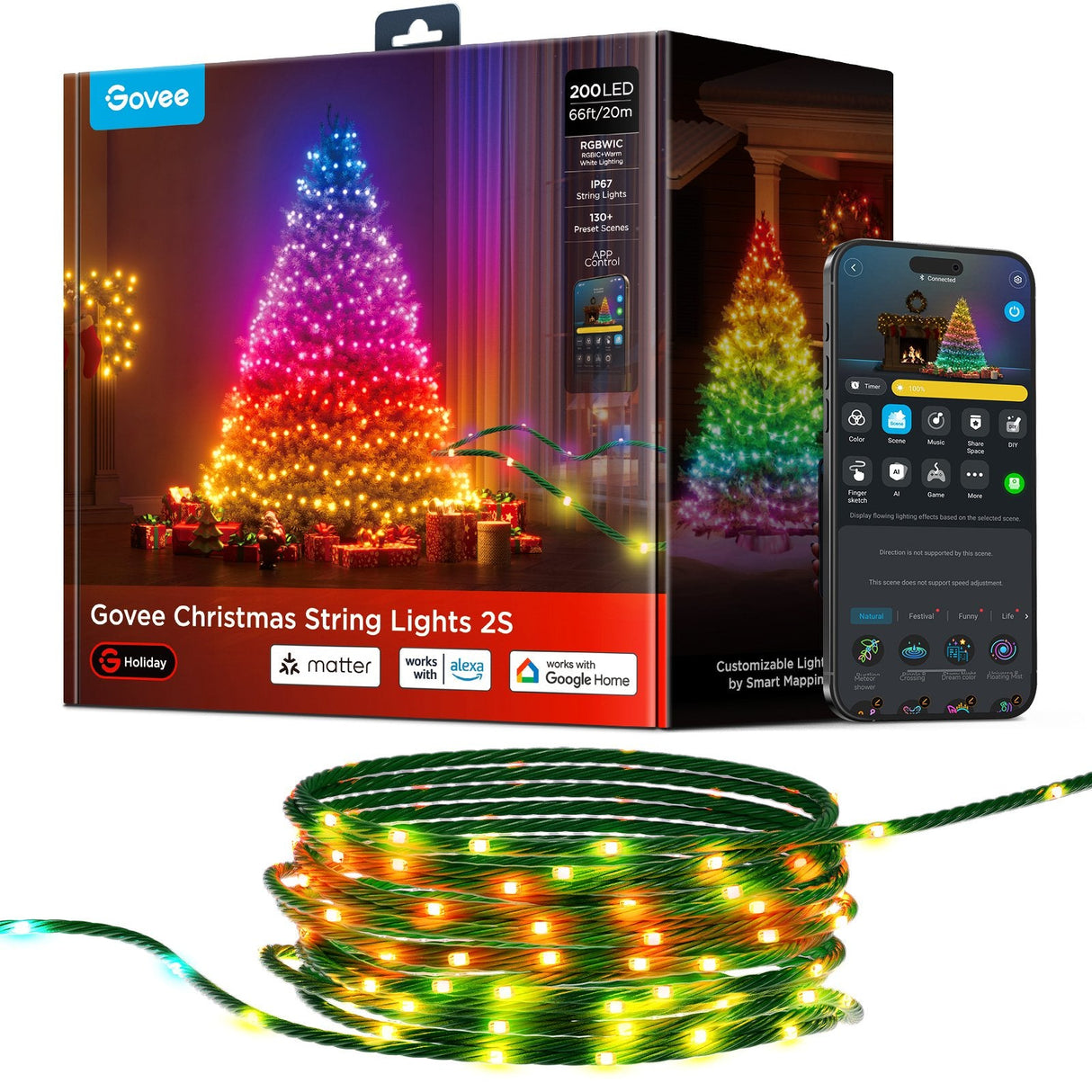 Govee H80c4 Tira De Luz Inteligente Wi-Fi/Bluetooth 15 W