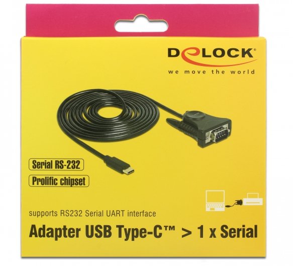 Delock Cable Usb Type-C  1 X Db9 Rs-232 Serie 1,8m