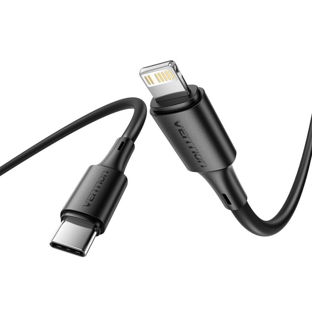 Cable Vention Usb 2.0 Usb-C To Lightncabl Ing M-M 3a Cable 0.9m Black Pvc